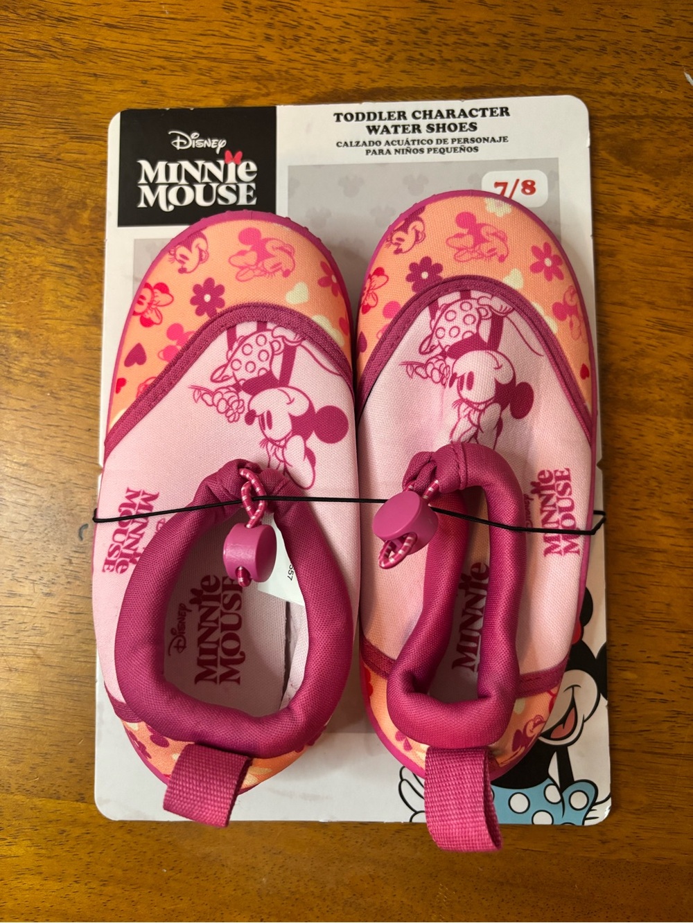 Disney Minnie Mouse Pink and Magenta Toddler Water Shoes